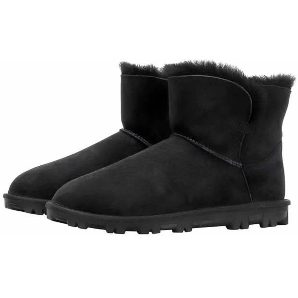 NWOT Black Faux Shearling Booties